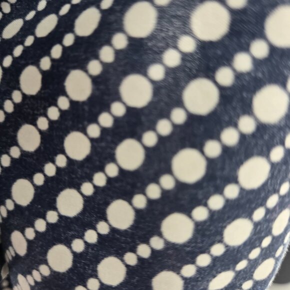 Talbots Petites Navy White Polka Dots Cotton Button Down Shirt Size 14P - Picture 8 of 11